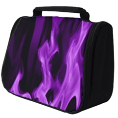 Smoke Flame Abstract Purple Full Print Travel Pouch (big) by HermanTelo