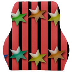 Star Christmas Greeting Car Seat Velour Cushion  by HermanTelo