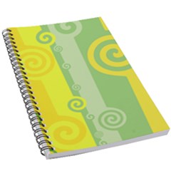 Ring Kringel Background Abstract Yellow 5 5  X 8 5  Notebook by HermanTelo