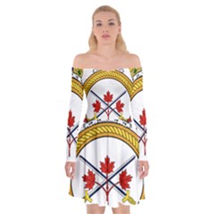 Badge Of The Canadian Army Off Shoulder Skater Dress by abbeyz71