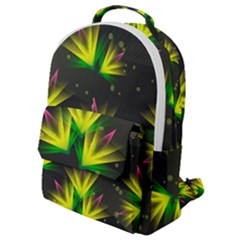 Background Floral Abstract Lines Flap Pocket Backpack (small) by Pakrebo