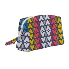 Background Colorful Geometric Unique Wristlet Pouch Bag (medium) by HermanTelo