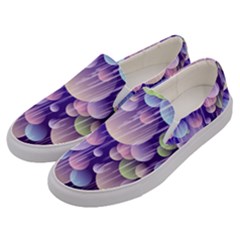 Abstract Background Circle Bubbles Space Men s Canvas Slip Ons by HermanTelo