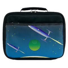 Rocket Spaceship Space Lunch Bag by HermanTelo