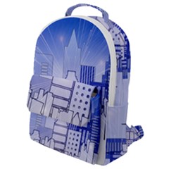 City Architecture Building Skyline Flap Pocket Backpack (small) by Pakrebo