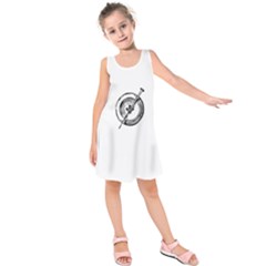 Pushed The Right Button Kids  Sleeveless Dress by WensdaiAmbrose