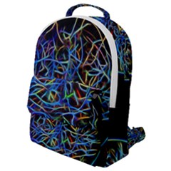 Neon Background Light Design Flap Pocket Backpack (small) by Pakrebo