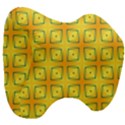 Green Plaid Gold Background Head Support Cushion View3