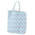 Flamingo Pattern Blue Giant Grocery Tote View1