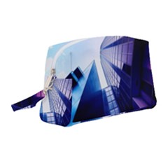 Abstract Architectural Design Architecture Building Wristlet Pouch Bag (medium) by Pakrebo