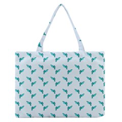 Blue Parrot Pattern Zipper Medium Tote Bag by snowwhitegirl