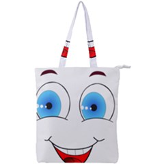 Smiley Face Laugh Comic Funny Double Zip Up Tote Bag by Sudhe