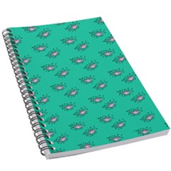 Zodiac Bat Pink Teal 5 5  X 8 5  Notebook by snowwhitegirl