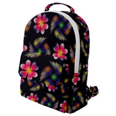 Pattern Flowers Wallpaper Flap Pocket Backpack (small) by Pakrebo