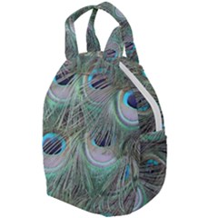 Peacock Feather Pattern Plumage Travel Backpacks by Pakrebo