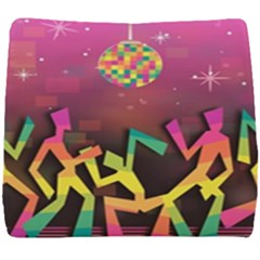 Dancing Colorful Disco Seat Cushion by Bajindul