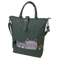 Cute Cats Buckle Top Tote Bag by Valentinaart