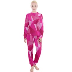 Abstract Pink Triangles Women s Lounge Set by retrotoomoderndesigns