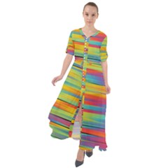 Rainbow Swirl Waist Tie Boho Maxi Dress by retrotoomoderndesigns