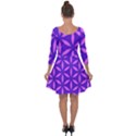 Pattern Texture Backgrounds Purple Quarter Sleeve Skater Dress View2