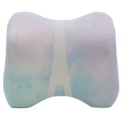 Pastel Eiffel s Tower, Paris Velour Head Support Cushion by Lullaby