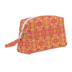  Pattern Abstract Orange Wristlet Pouch Bag (medium) by Simbadda