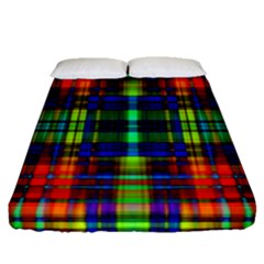 Plaid 6 Fitted Sheet (queen Size) by ArtworkByPatrick