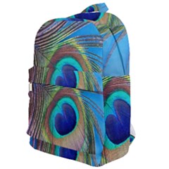 Nature Bird Wing Texture Animal Male Wildlife Decoration Pattern Line Green Color Blue Colorful Classic Backpack by Vaneshart