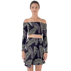 Jungle Off Shoulder Top With Skirt Set by Sobalvarro