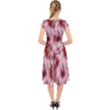 Abstract  Cap Sleeve Front Wrap Midi Dress View2