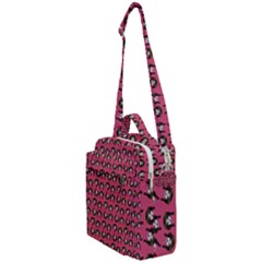 Retro Girl Daisy Chain Pattern Pink Crossbody Day Bag by snowwhitegirl
