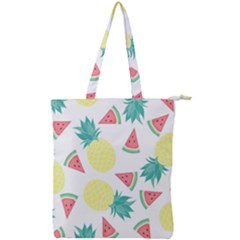 Vector Seamless Pattern With Pineapples Double Zip Up Tote Bag by Vaneshart