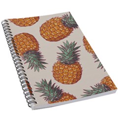 Seamless Pattern With Vector Illustrations Pineapples 5 5  X 8 5  Notebook by Vaneshart