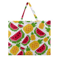 Watermelon Pattern Se Fruit Summer Zipper Large Tote Bag by Vaneshart