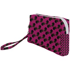 Black Rose Pink Wristlet Pouch Bag (small) by snowwhitegirl