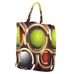 Sport Ball Tennis Golf Football Giant Grocery Tote by HermanTelo