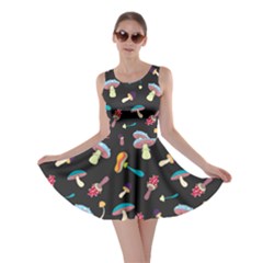 Mushroom Charcoal Skater Dress by trulycreative