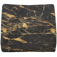 Black Marble Texture With Gold Veins Floor Background Print Luxuous Real Marble Seat Cushion by genx