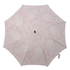 Pink Marble Texture Floor Background With Light Pink Veins Greek Marble Print Luxuous Real Marble  Hook Handle Umbrellas (small) by genx