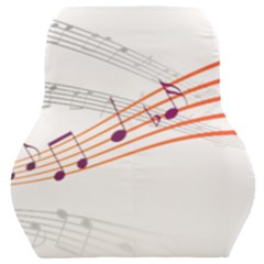 Music Notes Clef Sound Car Seat Back Cushion  by HermanTelo
