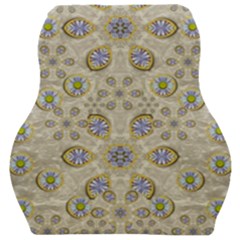 A Gift With Flowers And Bubble Wrap Car Seat Velour Cushion  by pepitasart