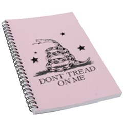 Gadsden Flag Don t Tread On Me Light Pink And Black Pattern With American Stars 5 5  X 8 5  Notebook by snek