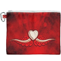 Love, Wonderful Elegant Heart Canvas Cosmetic Bag (xxxl) by FantasyWorld7