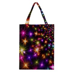 Star Colorful Christmas Abstract Classic Tote Bag by Wegoenart