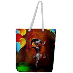 Cute Little Harlequin Full Print Rope Handle Tote (large) by FantasyWorld7