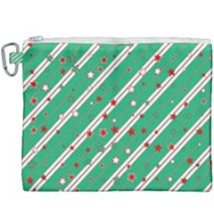 Christmas Paper Stars Pattern Texture Background Canvas Cosmetic Bag (xxxl) by Vaneshart