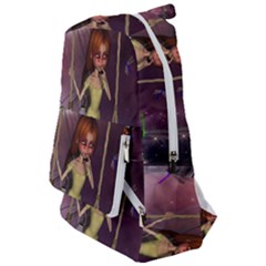 Little Fairy On A Swing With Dragonfly In The Night Travelers  Backpack by FantasyWorld7