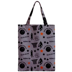 Slam Dunk Basketball Gray Zipper Classic Tote Bag by mccallacoulturesports