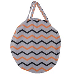 Basketball Thin Chevron Giant Round Zipper Tote by mccallacoulturesports