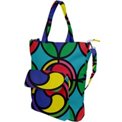 Colors Patterns Scales Geometry Shoulder Tote Bag by HermanTelo